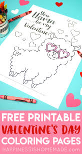 Your kids will have lots of fun coloring these sweet treats as well. Printable Valentine Coloring Pages Happiness Is Homemade