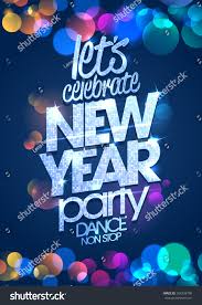 Lets Celebrate New Year Party Poster Stock Vector Royalty Free