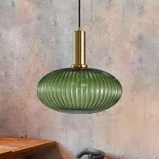 ribbed glass ceiling light fixture