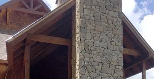 rustic veneer stone cabin outdoor
