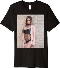 Amazon.com: T-Shirt with Girl On It - Blonde Lingerie Model Pin Up Girl  Premium T-Shirt : Clothing, Shoes & Jewelry