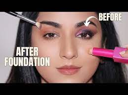 apply eye makeup before foundation