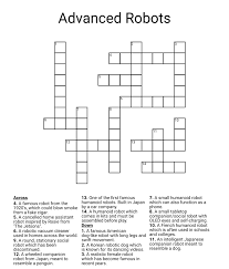 advanced robots crossword wordmint