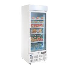 Single Glass Door White Display Freezer