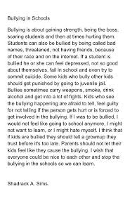Sample Bullying essay topics