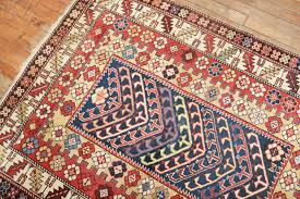 antique caucasian shirvan whimsical rug