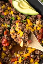 mexican ground beef skillet hot pan