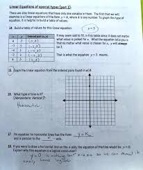 solved linear equations of special