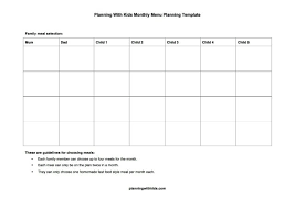 Updated Free Monthly Menu Planning Template And Meal List
