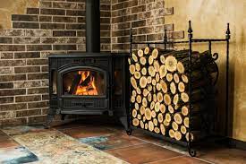 Wood Burning Fireplace With Metal