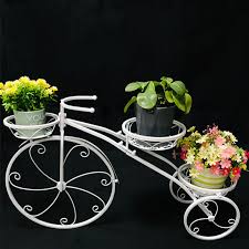 bicycle shape plant stand outdoor