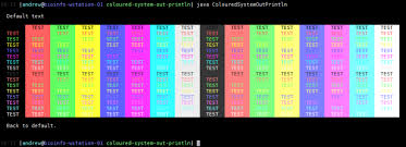 coloured terminal output with java