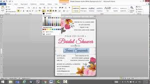 Floral Bridal Shower Invitation Template For Ms Word Youtube