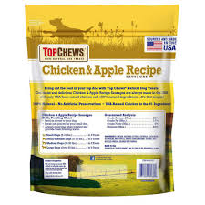 2 X 40 Oz Top Chews Chicken Apple Recipe 100 Natural Dog Treats