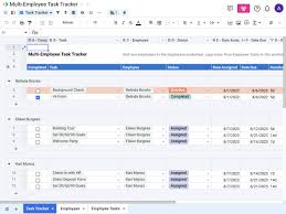 multi employee task tracker template