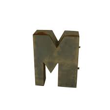Wall Decor Capital Letter M Made In Tin