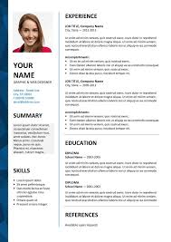 Resume Template   Word Templates Creative Free Download For    