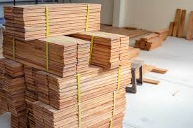 wood flooring before installation