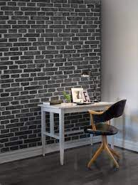 Brick Wall Black Wallpaper Rebel Walls