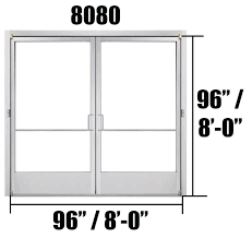 Double Aluminum Front Glass Door