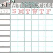 Chores Charts Solid Clique27 With Regard To Blank Daily
