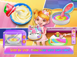 Los nuevos juegos de cocina más divertidos están disponibles en. Rainbow Unicorn Cake Maker Juegos De Cocina Gratis For Android Apk Download