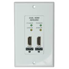 dual hdmi repeater wall plate up to