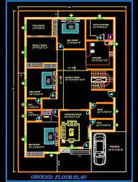 50 X75 Autocad House Layout Plan