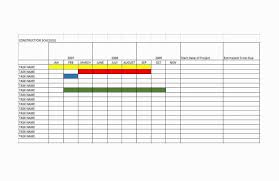 Construction Schedule Bar Chart Excel Template Charts Boston