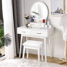 amzdeal modern vanity set with lighted