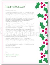 Printable Holly Christmas Letter Template