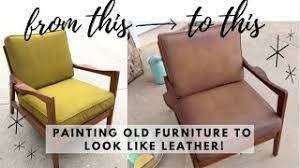 diy painted faux leather chair from
