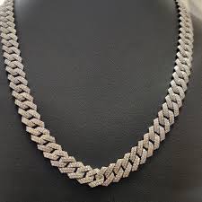 diamond cuban link chain necklace