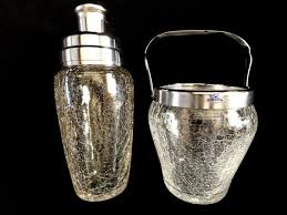 vintage crystal cocktail shaker