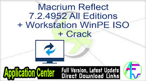 With macrium reflect free edition, you'll be able to easily make an accurate and reliable image of your hdd or individual partitions. Macrium Reflect 7 2 4952 All Editions Workstation Winpe Iso Crack Softwares Latest Update Free Download