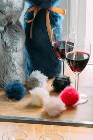Francesca S 6 Count Furry Wine Charms