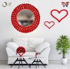 Luxury Red Rose Mirror Red Wall Art
