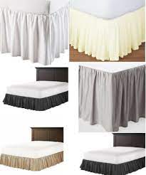 ruffle bed skirt split corner solid