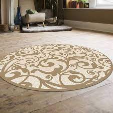round contemporary scroll area rug