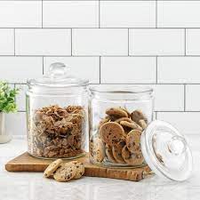 67oz Airtight Glass Cookie Jar Set