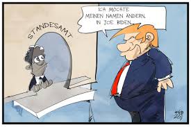 If you say that joe biden is a bad guy while ignoring what trump did for four years in the middle east, then then you are applying a standard that has no place in the political climate whatsoever. Aus Trump Wird Biden Von Kostas Koufogiorgos Politik Cartoon Toonpool