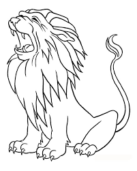 coloriage lion 10386 animaux