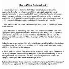 Now let me show you several ways to do it perfectly. Writing A Business Inquiry Letter 14 Samples Examples