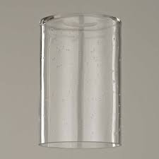 clear seeded cylinder glass shade