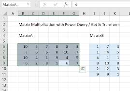 excel matrix multiplication replacing