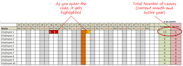 free excel leave tracker template