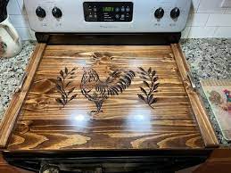 Solid Wood Flat Glass Stove Top