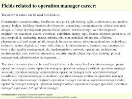 Cover Letter Operations Manager Operations Manager Cover Letter
