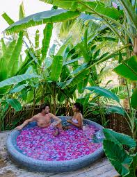 Bathtub In The Rainforest Of Thailand