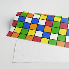 rubik s cube pattern wrapping paper by